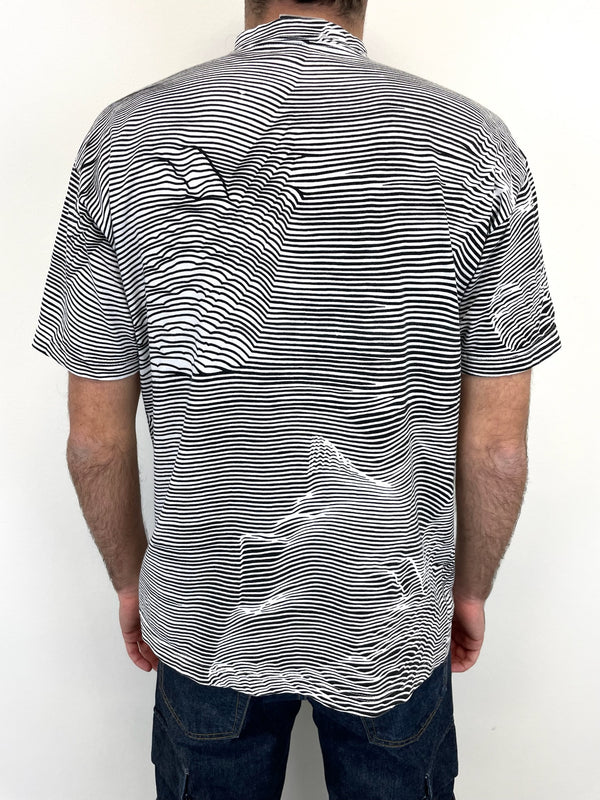 1980s Marithe Francois Girbaud abstract op-art t-shirt