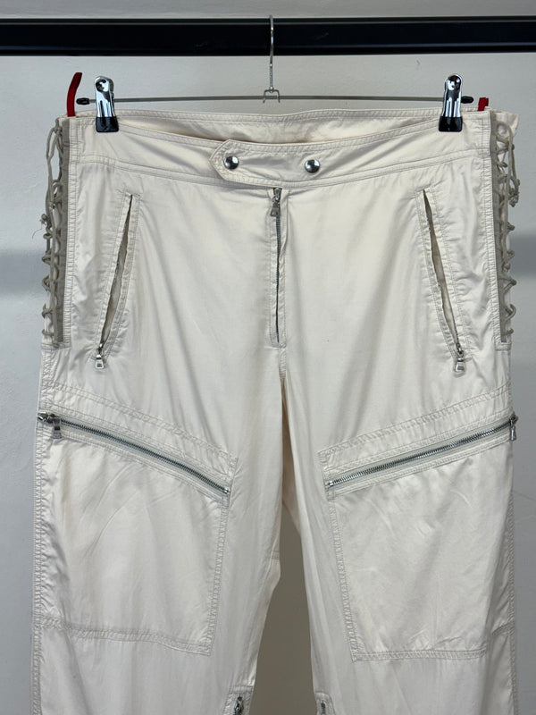 A/W1999 Prada zipper laced astro biker cargo pants