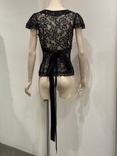 Load image into Gallery viewer, 2000s Dolce &amp; Gabbana lace tie-waist floral corseted blouse
