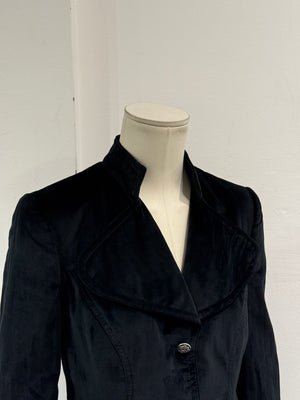 2000s Dolce & Gabbana button detailed velvet blazer