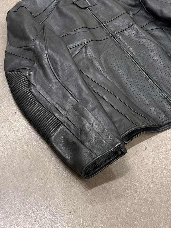 A/W2023 Balenciaga panelled leather moto biker jacket