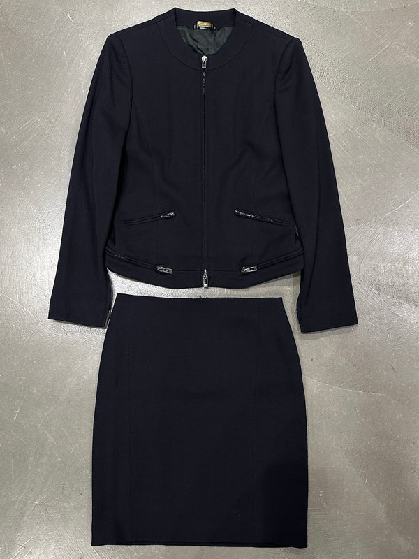 1990s Versace Medusa-lined zip-up multi zipper set