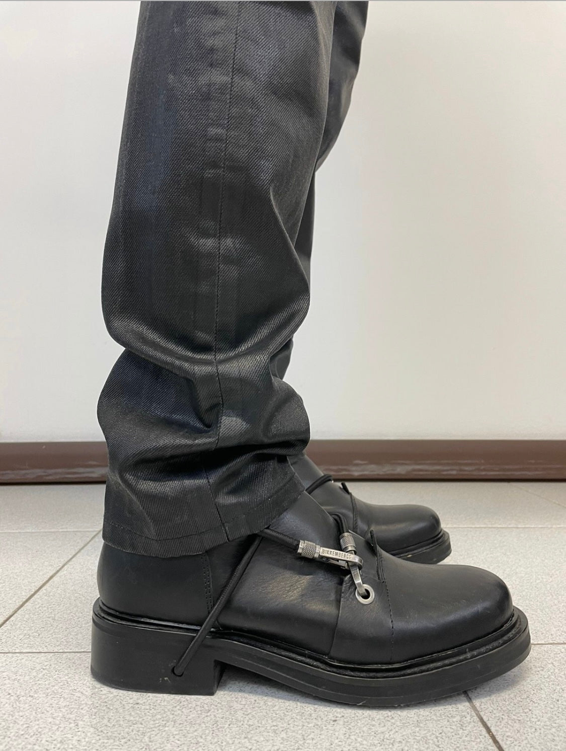 2000s Dirk Bikkembergs NFS SAMPLE cord trough heel boots