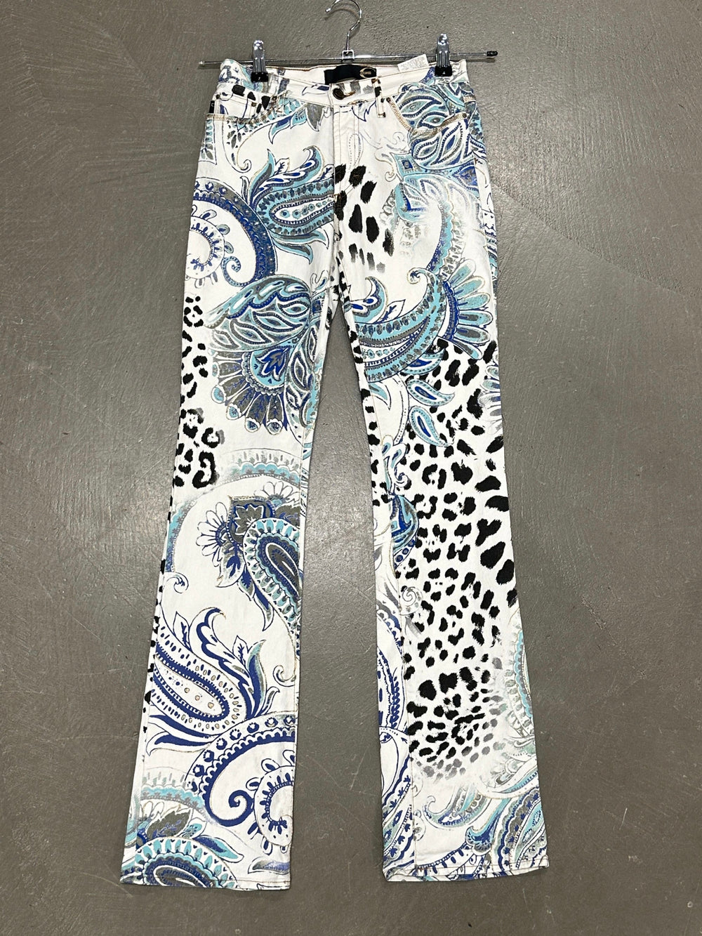 2000s Cavalli paisley leopard pants