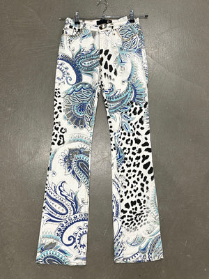 2000s Cavalli paisley leopard pants
