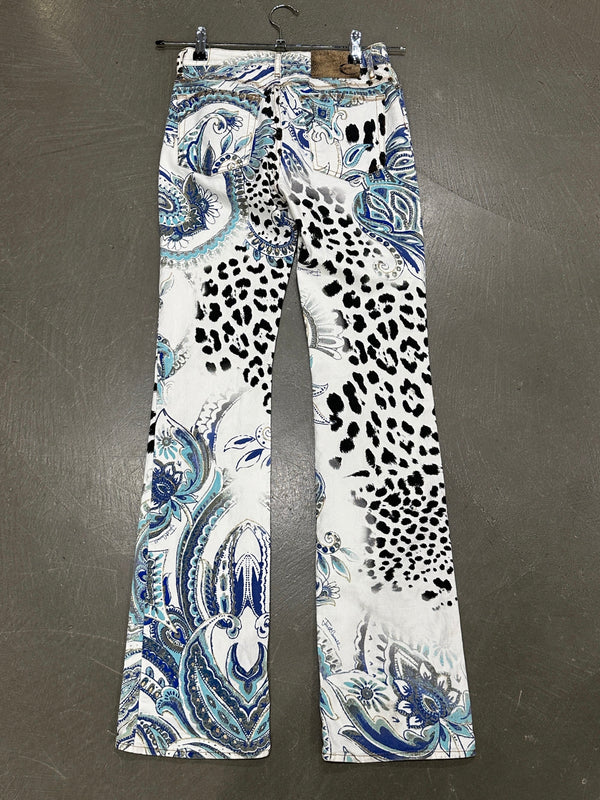 2000s Cavalli paisley leopard pants
