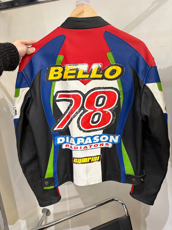 SS2004 Dolce & Gabbana leather biker racing jacket