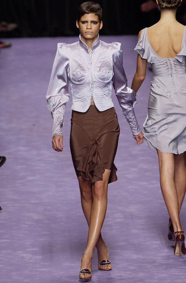 S/S2003 Yves Saint Laurent by Tom Ford ruffled skirt