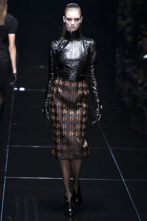A/W2013 Gucci runway python backzip leather jacket
