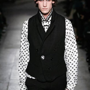 A/W2007 Ann Demeulemeester runway double breasted bondage vest