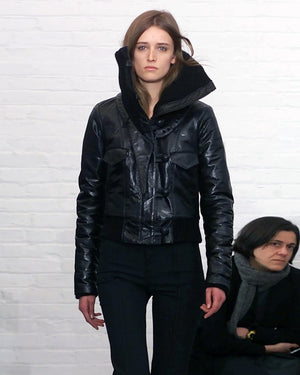A/W2002 Balenciaga by Nicolas Ghesquiere runway aviator leather jacket