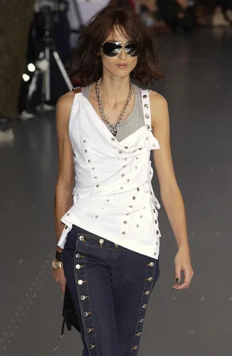 S/S2003 Dolce & Gabbana runway buttons tank top