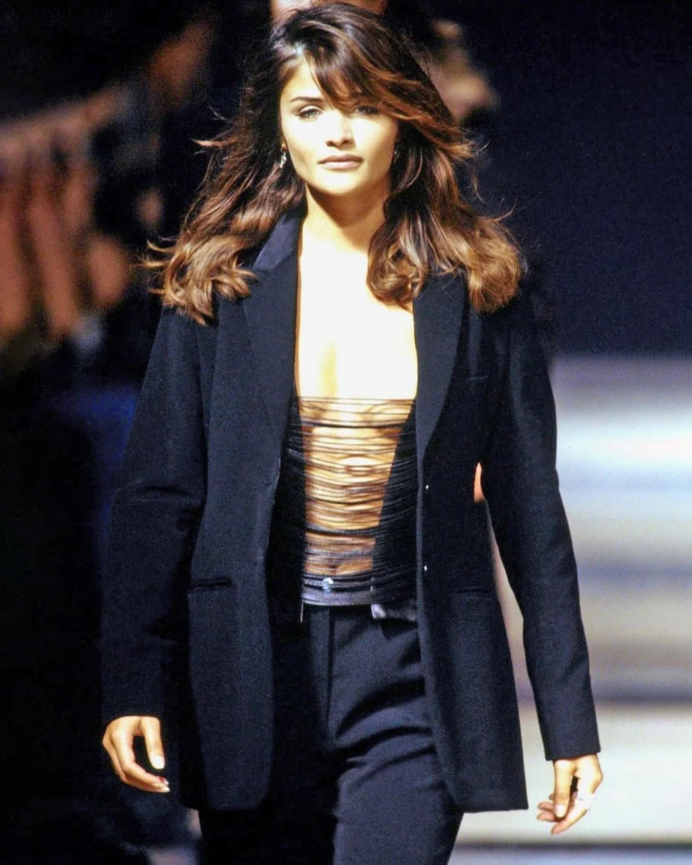 A/W1992 Helmut Lang Leather fringe corset top