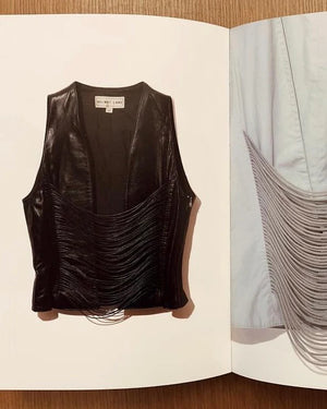 A/W1992 Helmut Lang Leather fringe corset top