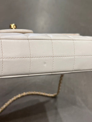 2000-2002 Chanel East West Chocolate Bar leather bag