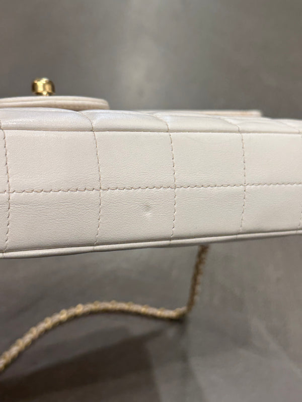 2000-2002 Chanel East West Chocolate Bar leather bag