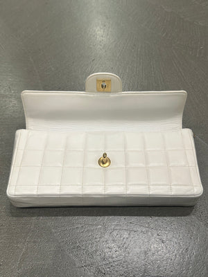 2000-2002 Chanel East West Chocolate Bar leather bag