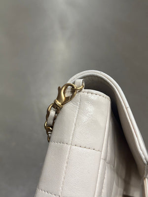 2000-2002 Chanel East West Chocolate Bar leather bag