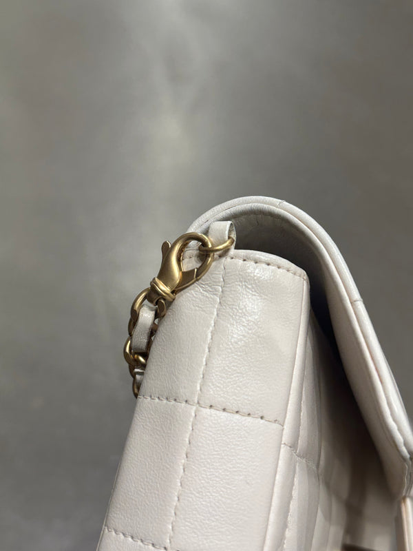 2000-2002 Chanel East West Chocolate Bar leather bag