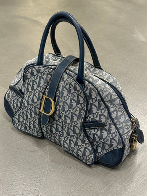 2003 Christian Dior oblique monogram bowling bag