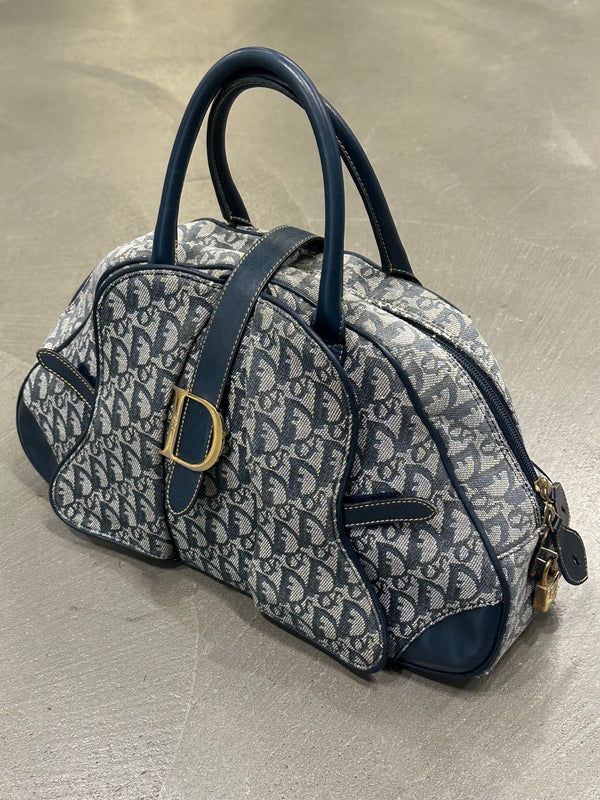 2003 Christian Dior oblique monogram bowling bag