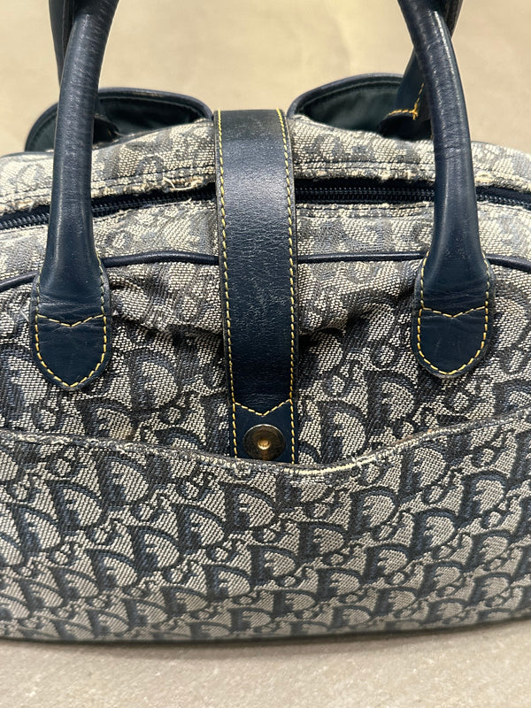 2003 Christian Dior oblique monogram bowling bag