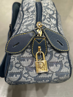 2003 Christian Dior oblique monogram bowling bag