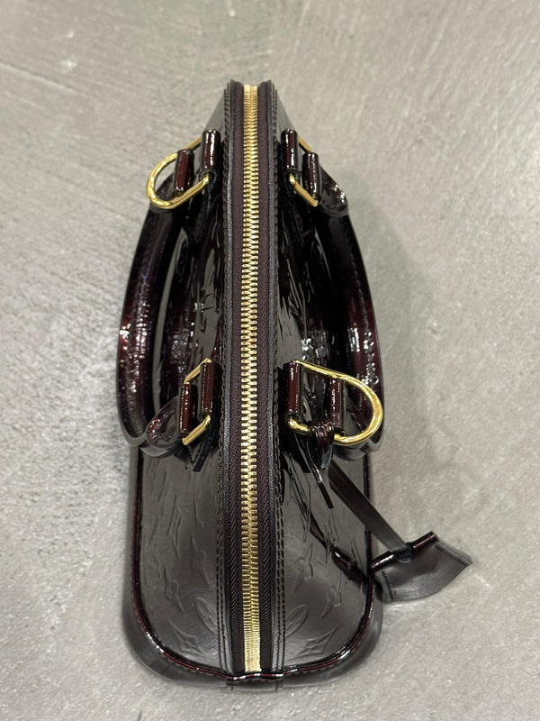2012 Louis Vuitton patent monogram Alma BB with wallet
