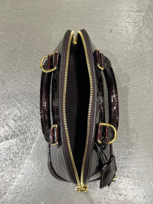 2012 Louis Vuitton patent monogram Alma BB with wallet