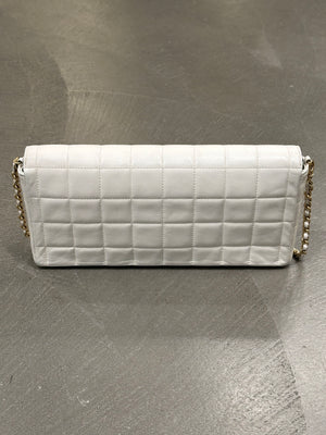 2000-2002 Chanel East West Chocolate Bar leather bag