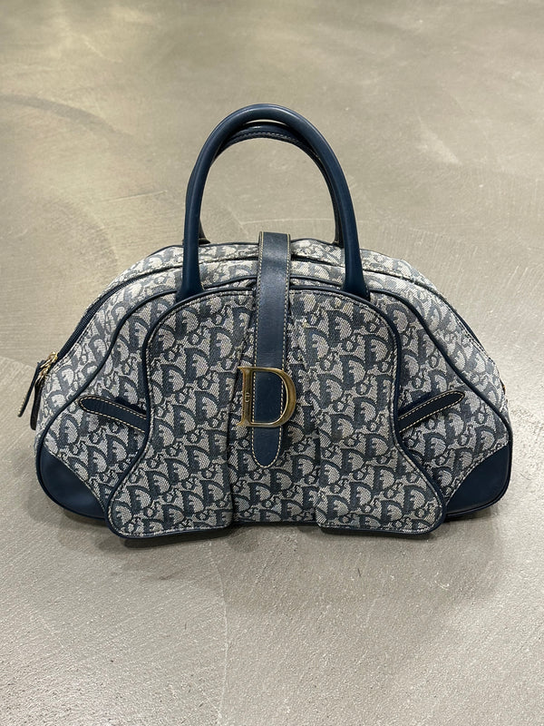 2003 Christian Dior oblique monogram bowling bag