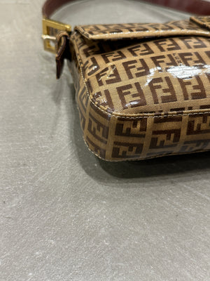 2000s Fendi coated Zucchino Baguette shoulder bag