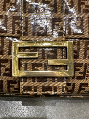 2000s Fendi coated Zucchino Baguette shoulder bag