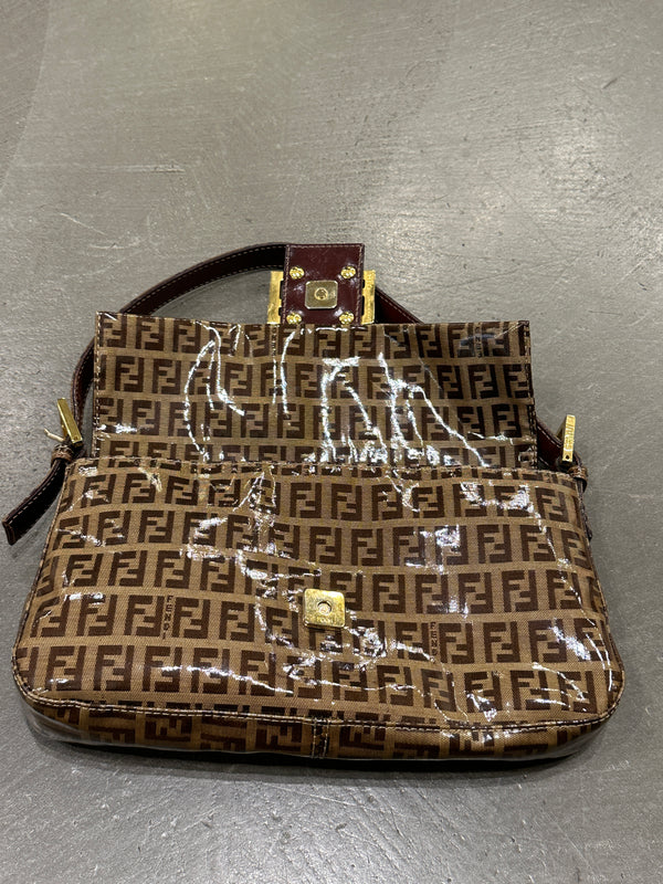 2000s Fendi coated Zucchino Baguette shoulder bag