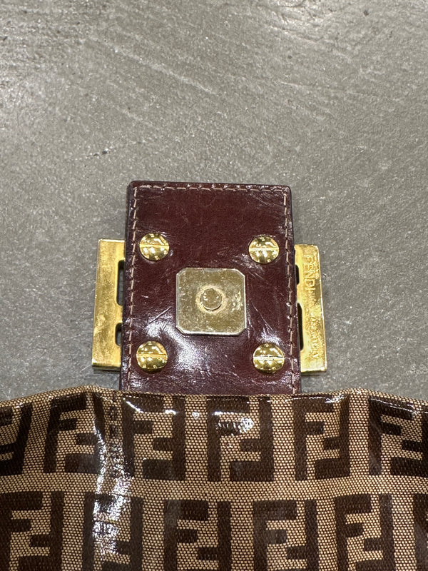 2000s Fendi coated Zucchino Baguette shoulder bag