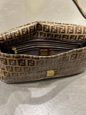 2000s Fendi coated Zucchino Baguette shoulder bag