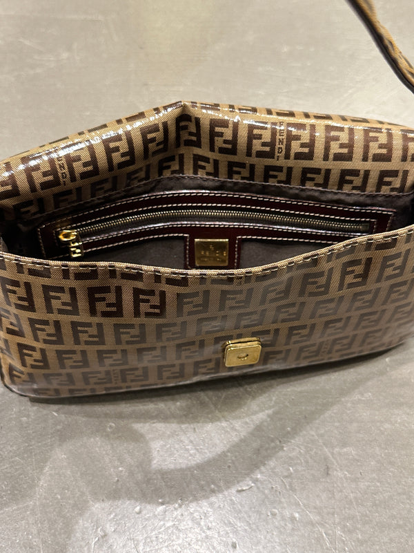2000s Fendi coated Zucchino Baguette shoulder bag