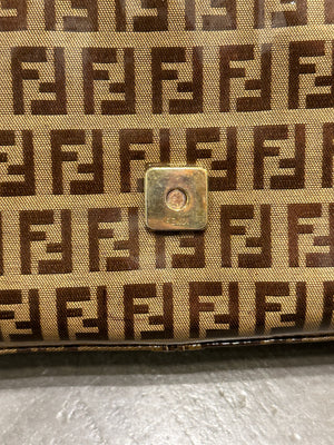 2000s Fendi coated Zucchino Baguette shoulder bag