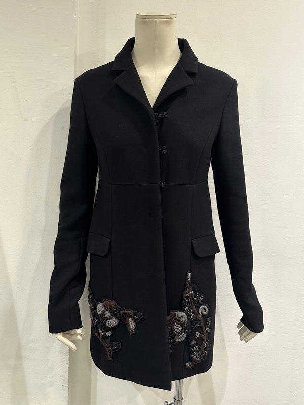 2000s Miu Miu embroidered wool coat