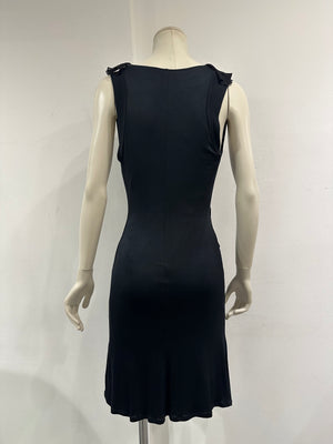 S/S2006 Roberto Cavalli ruffle wrap midi dress