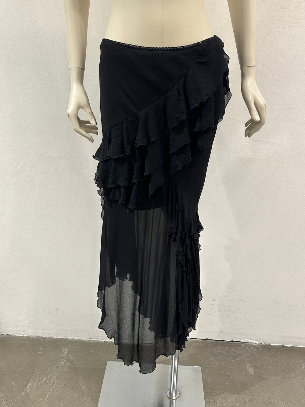 2000s Gianfranco Ferré long draped skirt
