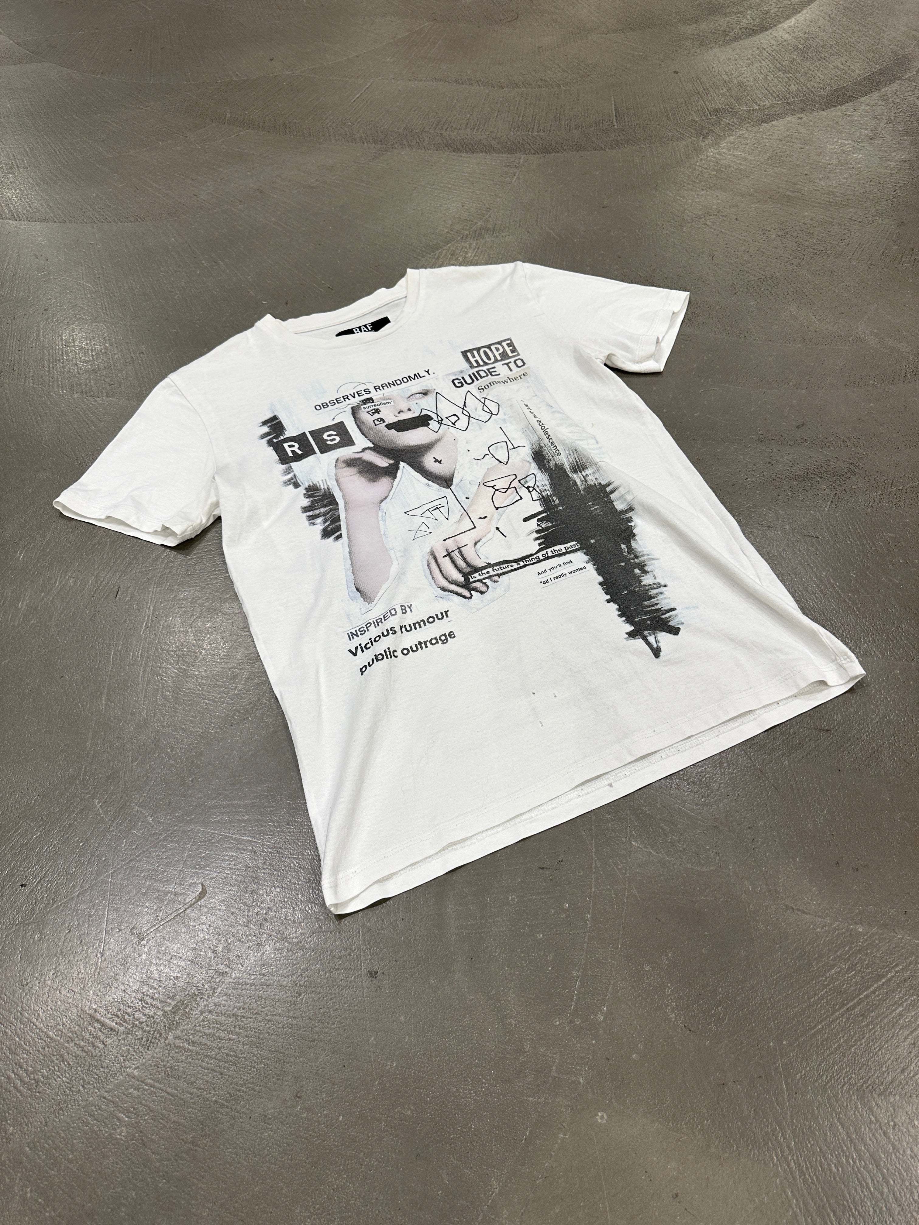 2000s Raf Simons observes randomly t-shirt