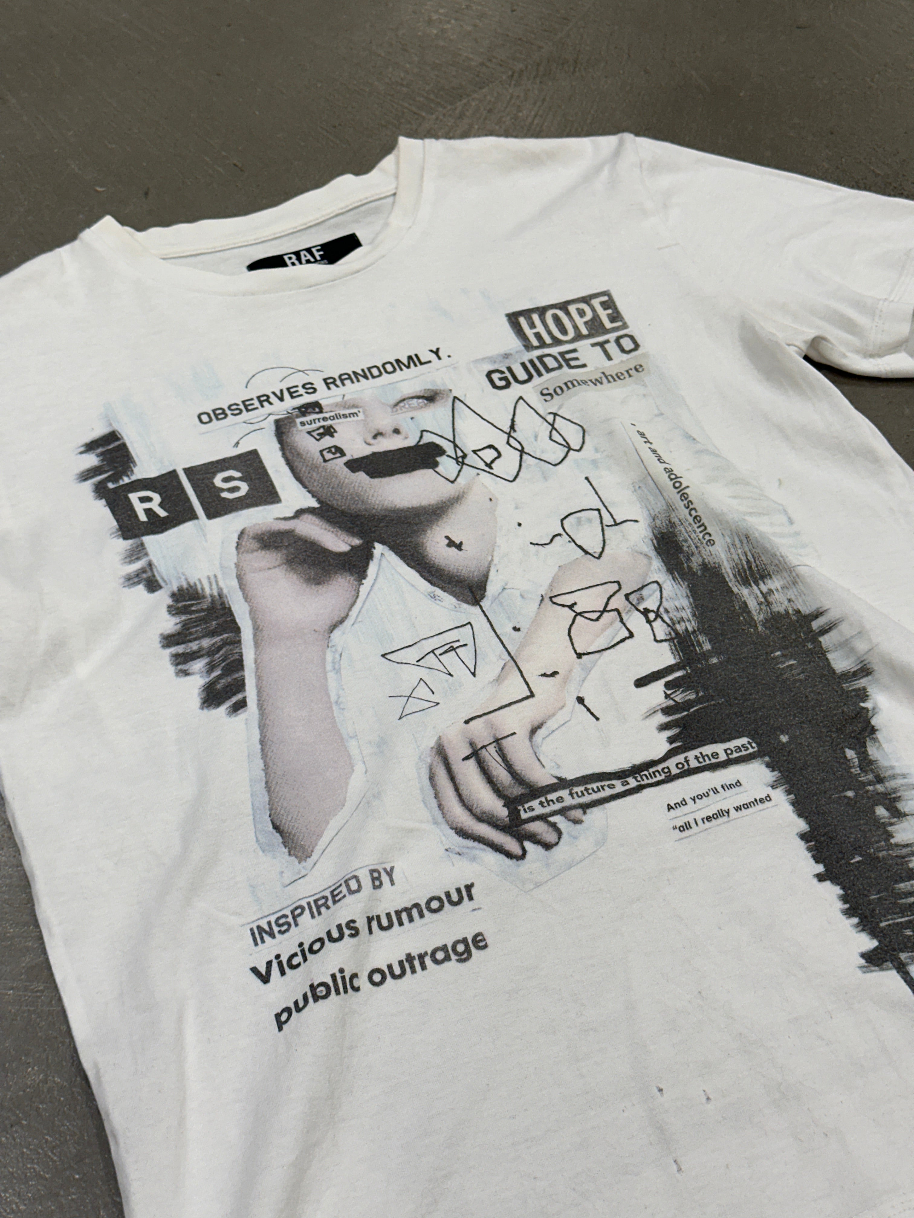 2000s Raf Simons observes randomly t-shirt