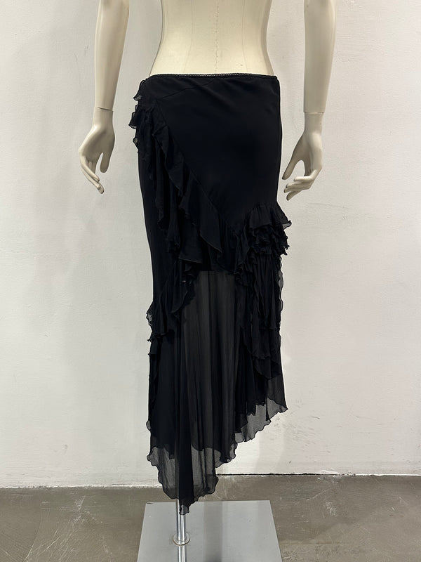 2000s Gianfranco Ferré long draped skirt