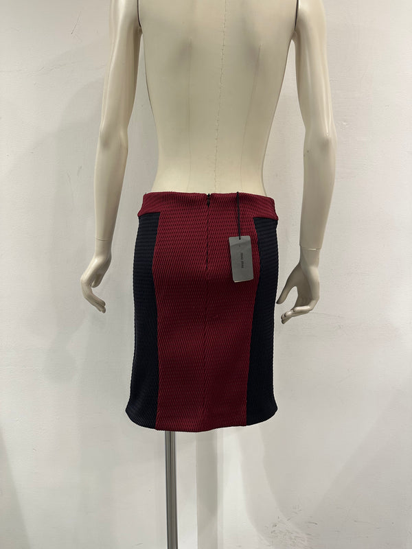 2000s Miu Miu technical paneled skirt with tags
