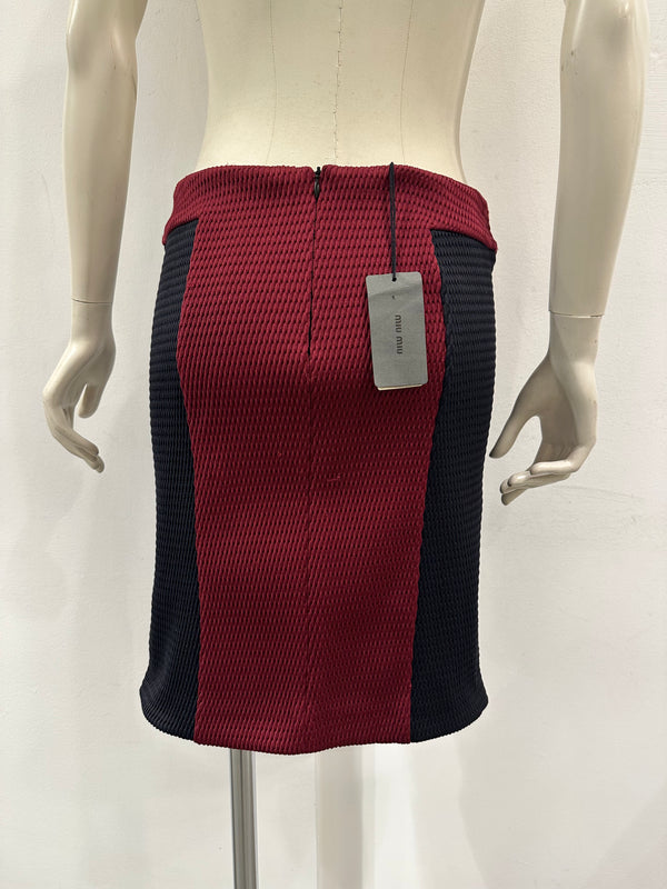2000s Miu Miu technical paneled skirt with tags