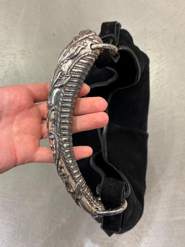 2002 Yves Saint Laurent Mombasa suede bag