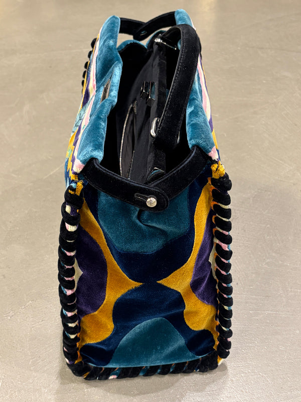 F/W 2016 Fendi velvet embroidered Peekaboo bag