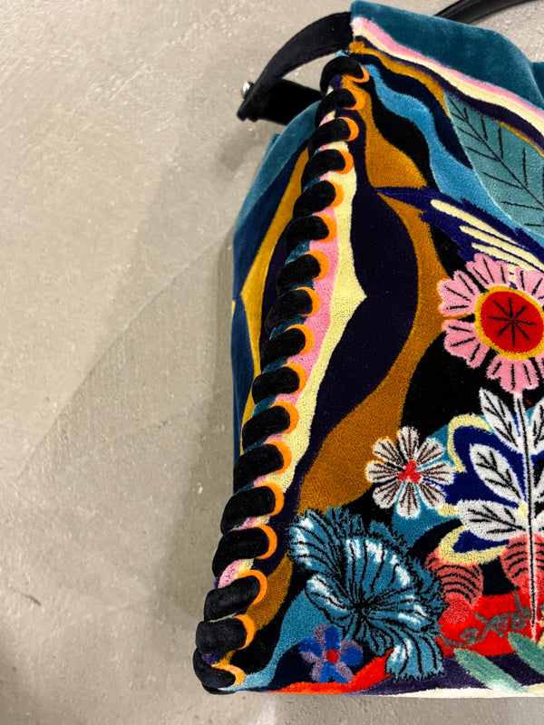 F/W 2016 Fendi velvet embroidered Peekaboo bag