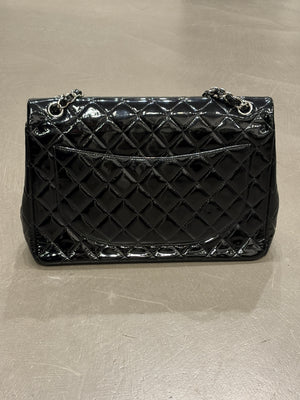 2013-2014 Chanel Large Flap double chain matelasse patent leather bag